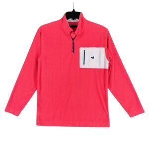 Southern Marsh FieldTec Quarter Zip Pullover Waffle Fleece Hot Pink Size SMALL